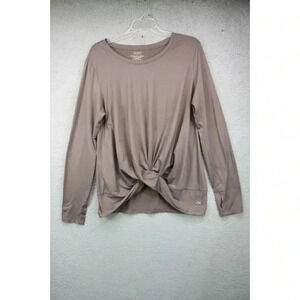 Tahari Sport Activeware Top-Twist Front-Thumb Holes-Size Large